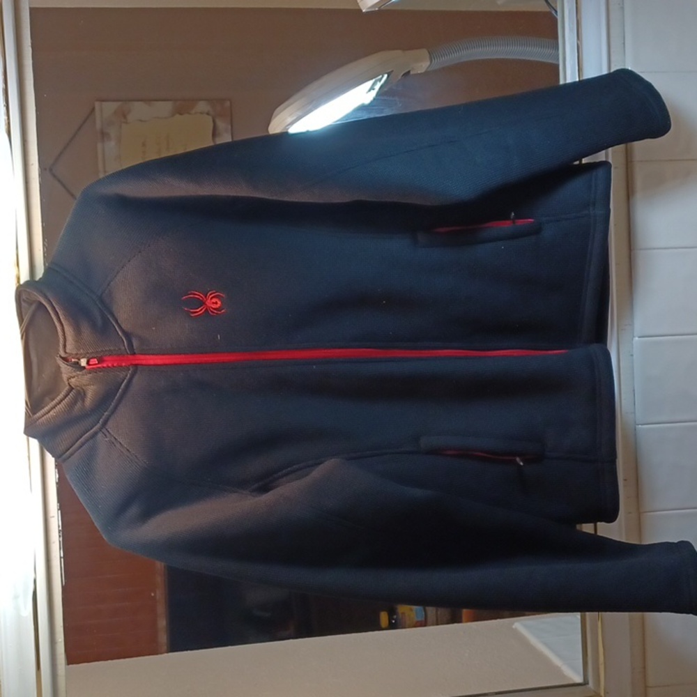 Spyder  Bike Womans Emboidery  Fleece Full Zip Up Warm Fitted  Jacket SP